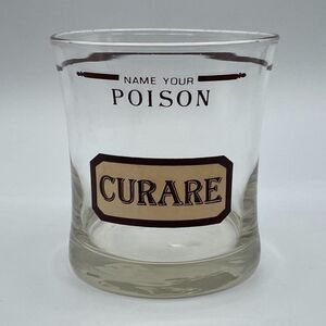 Neiman Marcus CERA Name Your Poison Double Old Fashioned Glass Cyanide Hemlock